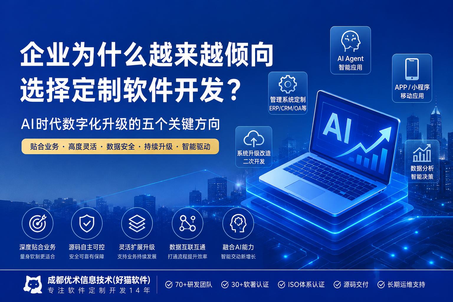 企业为什么越来越倾向选择定制软件开发？AI时代数字化升级的五个关键方向
